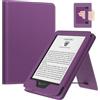 MoKo Custodia per 6 E-reader(11a Gen, 2024/2022) (10a/8a Gen, 2019/2016), Cover Ultraleggera in PU con Auto Sonno/Sveglia per Ebook 2024, Non compatibile con Kobo Aura 2/Remarkable, Viola Scuro