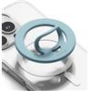 Ringke Dual Magnetic Silicone Ring, Compatibile con Custodie Magnetiche per Telefono, Supporto Magnetico Rimovibile per Telefono su Entrambi i Lati - Light Teal