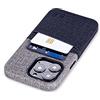 Dockem Custodia a Portafoglio per iPhone 13 Pro, con Piastra Metallica Incorporata per Montaggio Magnetico e 2 Tasche Porta Carte di Credito: Pelle Sintetica (Luxe 6,7 Pollici, Nero e Grigio)