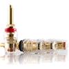HIFI Lab Morsetti 24 K placcato oro lungo speaker terminale Binding Post banana Jack Audio Terminali High End loetbar 4 mm Oro 4 X