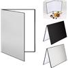 HONGXIN-SHOP Riflettori 3 in 1 Pannello Riflettore di Luce A4 Fotografico Pieghevole Diffusori per Photo Studio Fotografia di Natura Morta Gioielli Cibi Prodotti Cosmetici 29 * 21cm (Argento/Bianco/Nero)