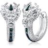 Odinstone Orecchini Uomo Orecchini Drago Cerchio Argento Viking Gioielli Nordici in Abalone Gioielli per Donna