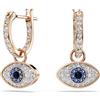 Swarovski Orecchini pendenti Symbolica, Occhio, Multicolore, Placcato color oro rosa