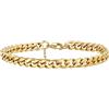 PROSTEEL Bracciale da Uomo a Catena Sottile Colore Oro 6mm Lungehzza 21 -Bracciali Uomo Acciaio