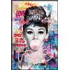 PALAIS ROYAL Quadro Dipinto a Mano su Tela con LED Audrey Hepburn 80x120cm