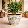 CERAMICHE CALTAGIRONE Vaso in Ceramica Siciliana Decorata a Mano - Ø 50 cm