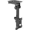 conecto Supporto a soffitto per televisori, adatto per 13-27 pollici, pieghevole, regolabile in altezza, orientabile, inclinabile, fino a VESA 100x100, nero