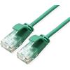 ROLINE GREEN Cavo patch UTP Cat.6A (classe EA), LSOH, Slim, verde, 0,5 m