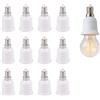 LNGJIN 12 pezzi Adattatoredibaseperlampada,AdattatoreperbaseLampada,E27 a E14 Adapter,AdattatorePortalampada Lampadine a LED,Adattatore portalampada E14 a E27,per lampade a LED, a incandescenza e CFL