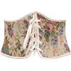 bslingerie Medieval Renaissance Bustier Underbust Corset Shapewear Vita, Beige, XXL Donna