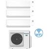 Panasonic Climatizzatore Condizionatore Panasonic Serie Etherea Bianco Opaco Wifi R32 Trial Split Inverter 7000 + 7000 + 7000 BTU con U.E. CU-3Z52TBE Classe A+++/A+