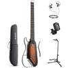 Prodotto senza marchio Donner HUSH-I Silent Acoustic Guitar Sunburst Stand Set Giappone