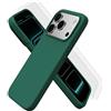 EVETANE Cover iPhone 17 Pro e 2 schermi di protezione - Silicone - Verde - refurbished