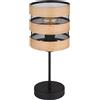 Globo lighting Lampada da tavolo Soeni nero opaco e legno a 1 luce in metallo 1XE27 15650T/40