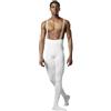 Etoile Calzamaglia da Uomo Lunghezza Intera con Piede MP001 per Bloch Sport Danza Classica Ballo Ballerino Relax Balletto Saggio Prove Esibizioni Allenamento Pantalone (Bianco, S)