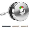 Fulushouxi 1 Set Serratura Girevole per WCs, Pomelli Girevoli Rosetta WC con Indicatore, Serratura Rosetta per WC con Indicatore di Occupazione in Acciaio Inox per Porta WCs da Bagno