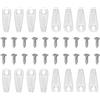 QUARKZMAN Set di 200pz Clip Girevole per Supporto Cornice con 200pz Viti, Chiusure a Pulsante di Rotazione Chiodi Hardware per Cornici Foto Disegno Quadri Appesi Artigianali, Trasparente