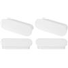QUARKZMAN 4Pcs Anelli Di Troppo Pieno Per Lavello, Rifiniture Per Lavandino Bagno Cucina Vasca Copertura Ovale Foro Semi-Aperto In Silicone Inserimento Nel Foro (Bianco)
