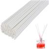 Colexy 100 Pezzi Diffusore di Profumo Stick, 22cm Bastoncini in Fibra di Rattan Naturale, Sostituzione di Bastoncini di Diffusore di Fragranza (Bianco)
