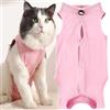 WDEC M 2.5-3.5kg Cat Professionale Recupero Vestito per Addominali ferite o malattie della Pelle, Impedire Leccare ferita, e-Collar Alternativa per Gatti e Cani, Dopo Un Intervento Chirurgico (rosa)