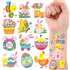 Leesgel Tatuaggi con glitter pasquali per bambini, 96 pezzi di tatuaggi temporanei per Pasqua, coppette, regalini, giochi e feste