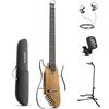 Prodotto senza marchio Donner Headless Travel Guitar HUSH-I Mogano Mini Guitar Portatile Giappone
