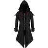 Cappotto Vintage Gotico Da Uomo Giacca Steampunk Medievale con cappuccio 3xl
