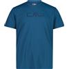 CMP T-Shirt girocollo con logo Petroleum da Uomo