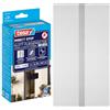 tesa Insect Stop Hook & Loop Comfort Zanzariera per Porte, Senza forature, Rimovibile senza lasciar tracce e lavabile, Antracite, 2 reti da 65 cm x 250 cm