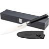 Katana Saya Coltello multiuso 12 cm, acciaio inossidabile VG-10 Damasco a 67 strati, manico in legno Pakka