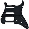 Dopro 11 fori Strat HSS Chitarra Pickguard 3-Vite Humbucking Pickup Mount Adatto American Fender Stratocaster Nero 3 Ply