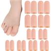 Misorita Protezioni per dita dei piedi da donna, 20 pezzi, per alluce e mignolo, protezioni per le dita dei piedi in gel per uomini, per alleviare il dolore alle dita dei piedi, calli, vesciche