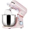 Kitchen in the box Impastatrice Planetaria, 3,5L Piccolo Planetaria Professionale, 10 Velocità Impastatrice Pizza con Uncino Impastatore, Mescolatore, Frusta Sbattitric(Rosa)