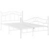 vidaXL Letto bianco in metallo 120x200 cm