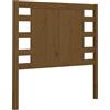 vidaXL Testiera marrone miele 106x4x100 cm in legno di pino massiccio
