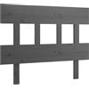vidaXL Testiera grigia 103,5x3x81 cm in legno di pino massiccio