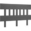 vidaXL Testa di letto vidaXL grigia 183,5 x 3 x 81 cm in legno massello di pino