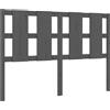 vidaXL Testiera grigia 125,5x4x100 cm in legno di pino massiccio