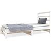 vidaXL Letto da giorno allungabile bianco 2x(90x190) cm in legno di pino massiccio