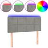 vidaXL Testiera LED Grigio chiaro 100x5x78/88 cm Velluto