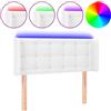 vidaXL Testiera LED bianca 83x16x78/88 cm Pelle finta