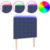 vidaXL Testiera LED blu 100x5x118/128 cm Tessuto