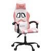 vidaXL Sedia da gioco in ecopelle bianca e rosa