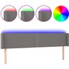 vidaXL testiera vidaXL LED grigio scuro 203x16x78/88 cm tessuto