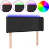 vidaXL Testiera LED nera 93x16x78/88 cm Pelle finta