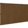vidaXL Testiera da letto a muro Marrone miele 204x3x110 cm Legno massello di pino
