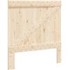 vidaXL Testiera 100x104 cm Legno massello di pino