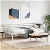 vidaXL Letto da giorno senza materasso bianco 75x190 cm in legno di pino massiccio