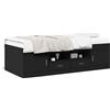vidaXL Letto da giorno con cassetti senza materasso nero 100x200 cm