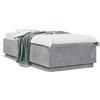 vidaXL Struttura letto grigio cemento 100x200 cm materiale a base di legno
